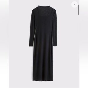 Abercrombie & Fitch Long-Sleeve Rhinestone Mesh Maxi Dress